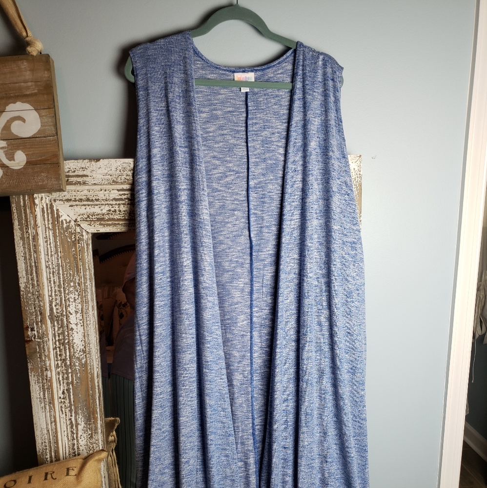 Lularoe Joy vest XL light blue heathered